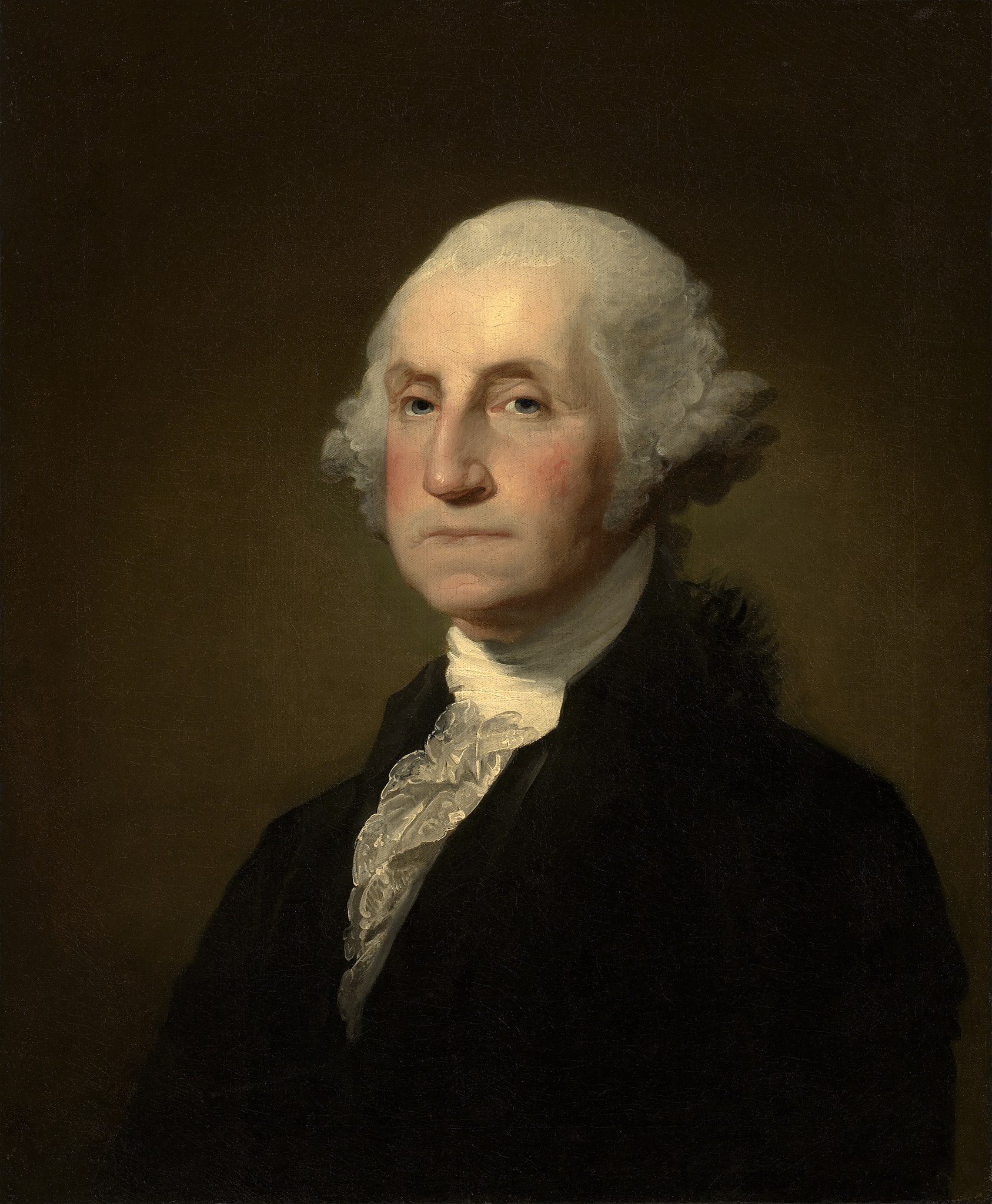 A painted portrait of George Washington